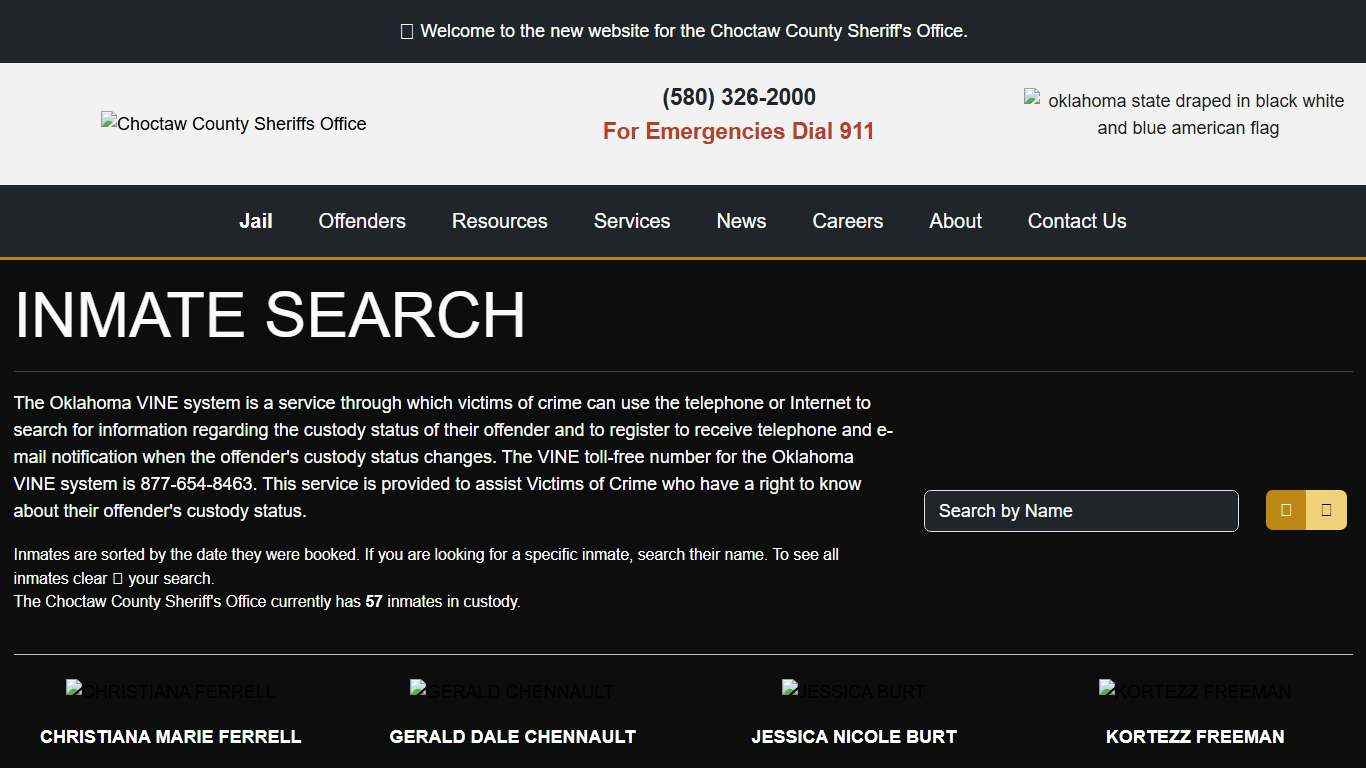 Inmate Search - Choctaw County Sheriff's Office