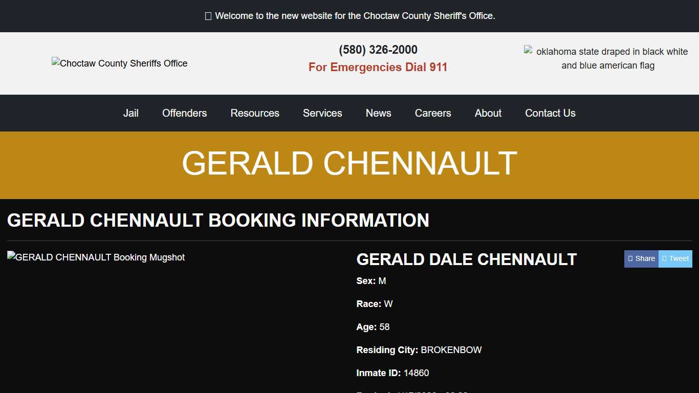 GERALD CHENNAULT - Choctaw County Sheriff's Office